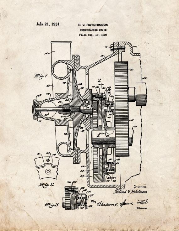 Supercharger Drive Patent Print