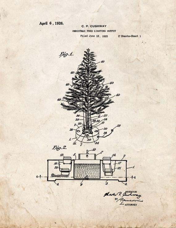 Christmas-tree-lighting Outfit Patent Print
