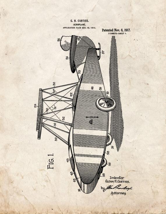Aeroplane Patent Print