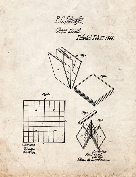 Chess Boards Patent Print