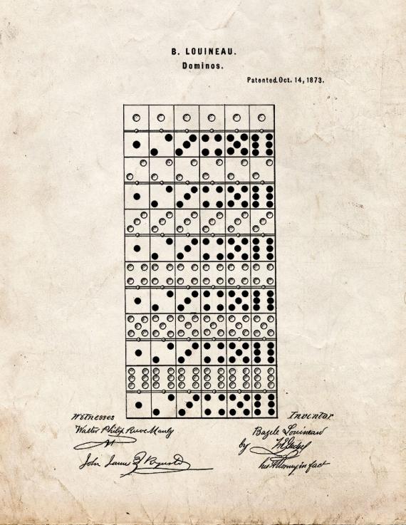 Dominoes Patent Print