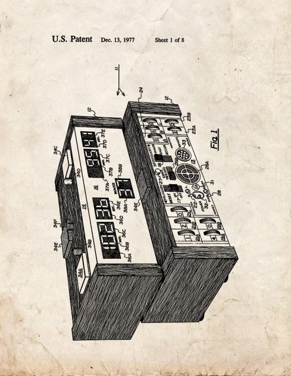 Electronic Chess Clock Patent Print
