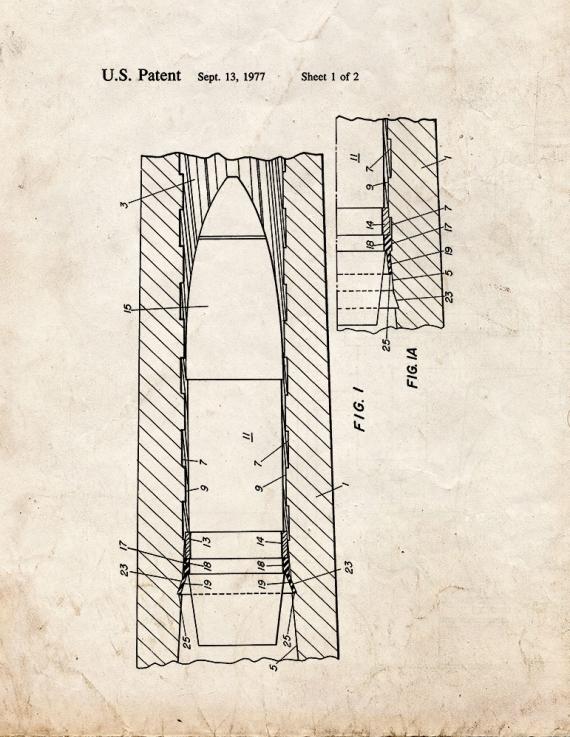 Projectile Fall-back Prevention Means Patent Print