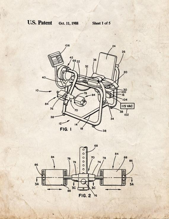 Leg Exercise Machine Patent Print