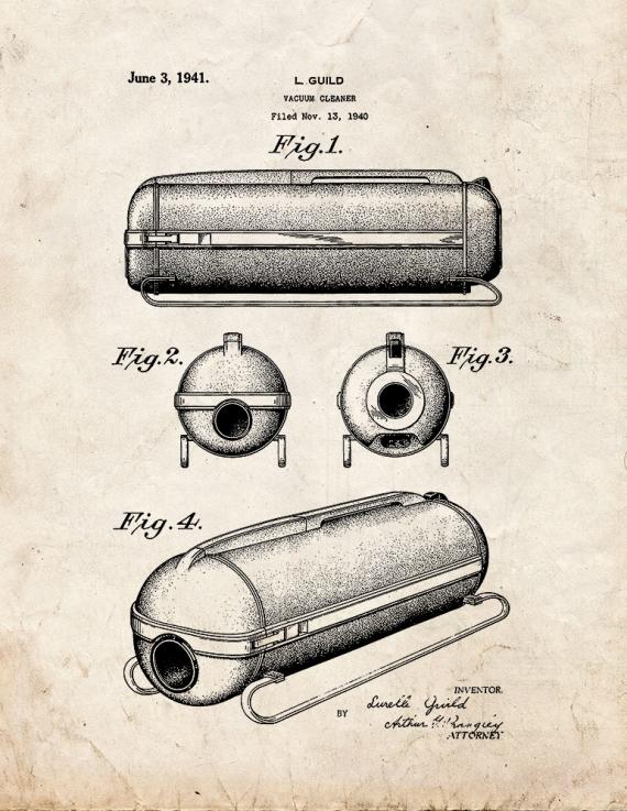 Vacuum Cleaner Patent Print