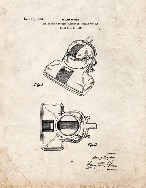 Vacuum Cleaner Patent Print