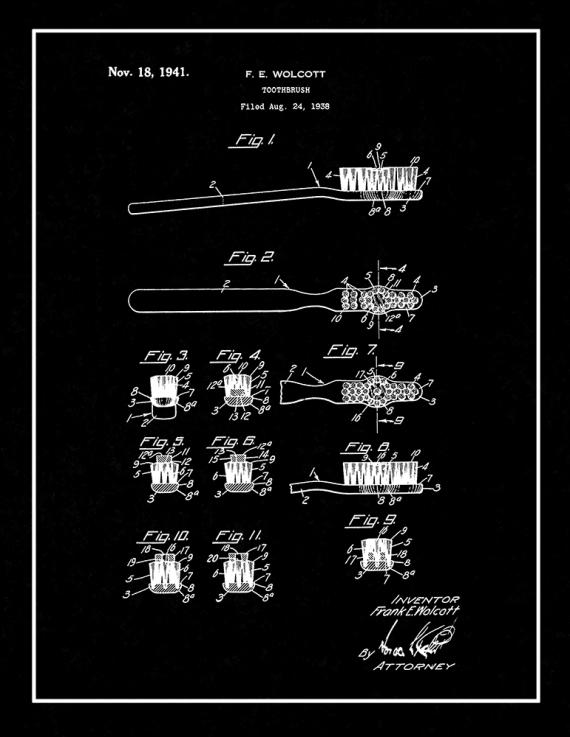 Toothbrush Patent Print