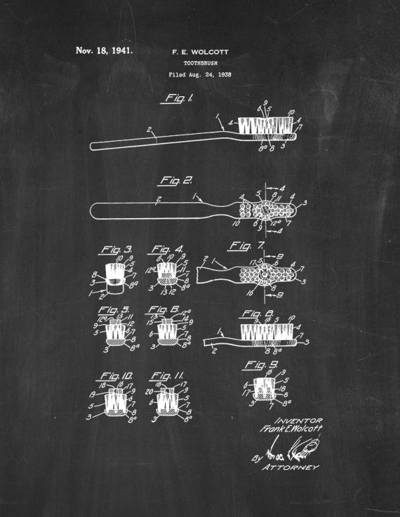 Toothbrush Patent Print