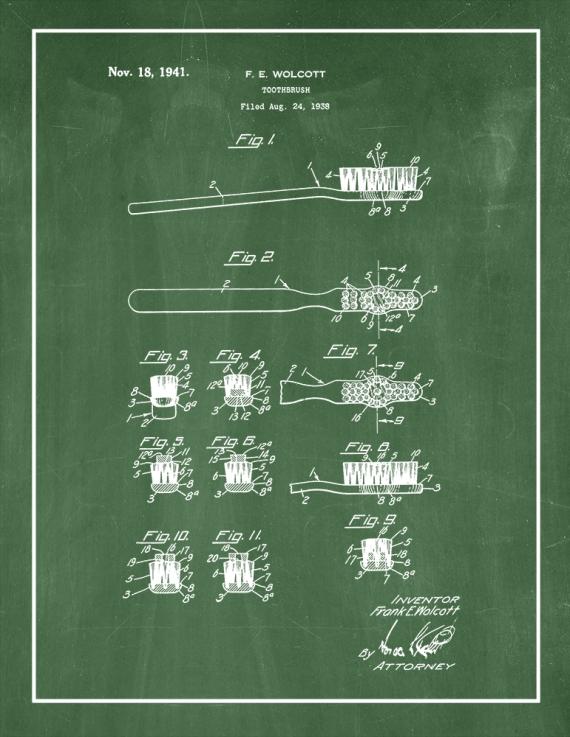 Toothbrush Patent Print