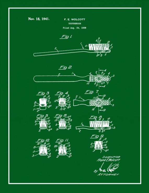 Toothbrush Patent Print