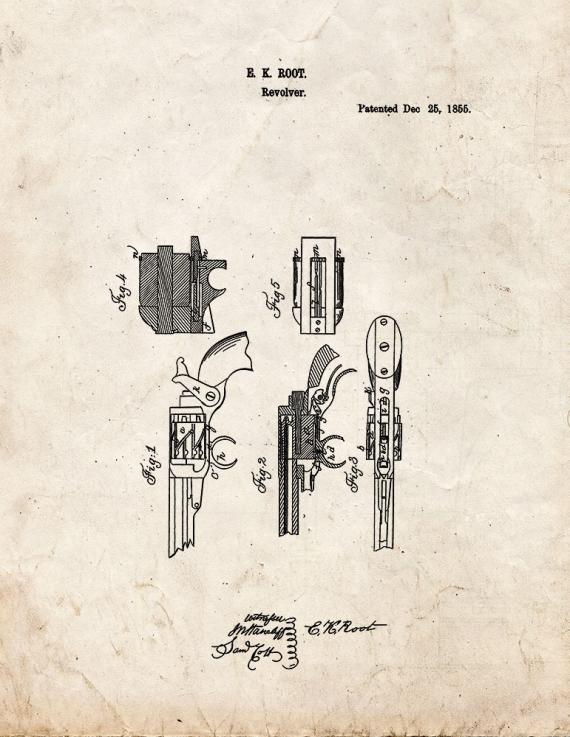 Revolver Patent Print