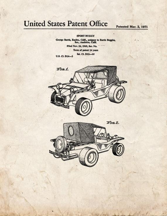 Sport Buggy Patent Print