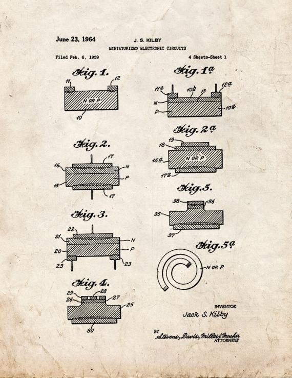 Miniaturized Electronic Circuits Patent Print