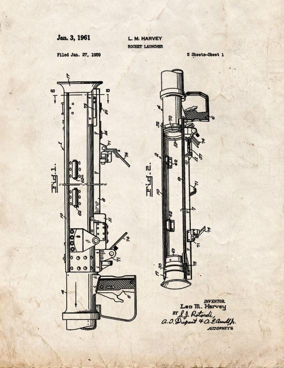 Rocket Launcher Patent Print