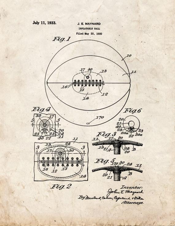 Inflatable Ball Patent Print