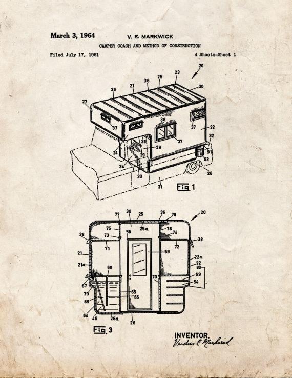 Camper Coach And Method Of Construction Patent Print
