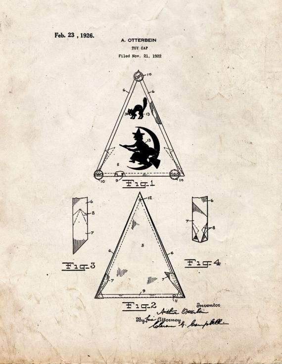 Toy Cap Patent Print