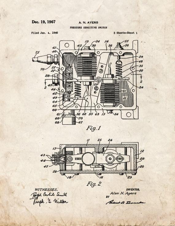 Pressure Sensitive Switch Patent Print