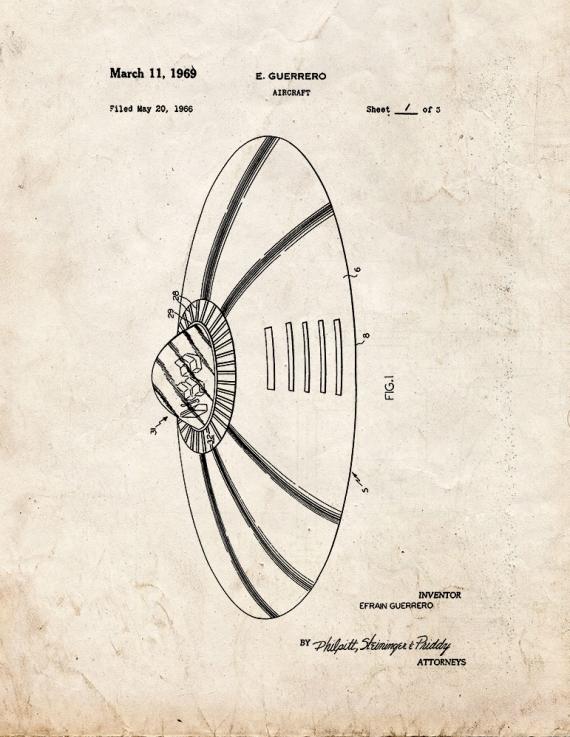 Aircraft Patent Print