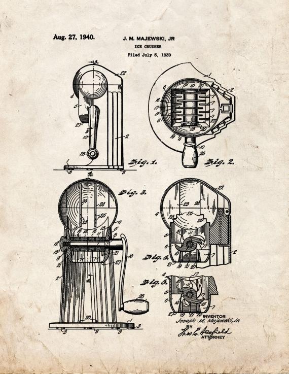 Ice Crusher Patent Print