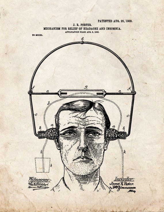 Mechanism for Relief Of Headache and Insomnia Patent Print
