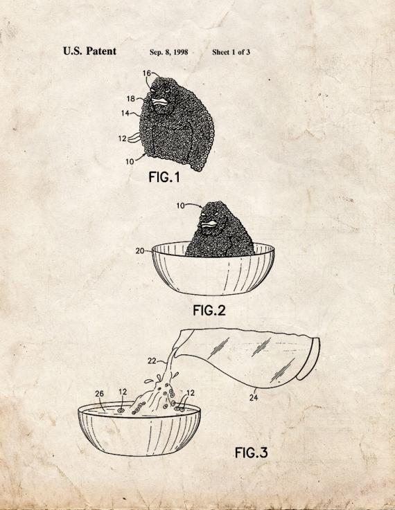 Edible Toy Figures Constructed Of Breakfast Cereal Patent Print