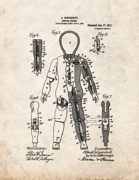 Jointed Figure Patent Print