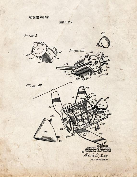Aerospace Vehicle Patent Print