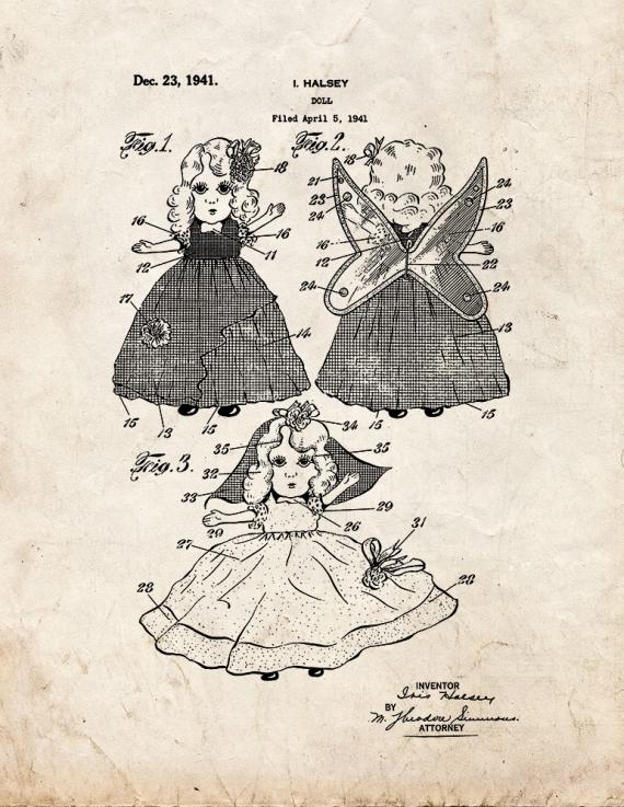 Doll Patent Print