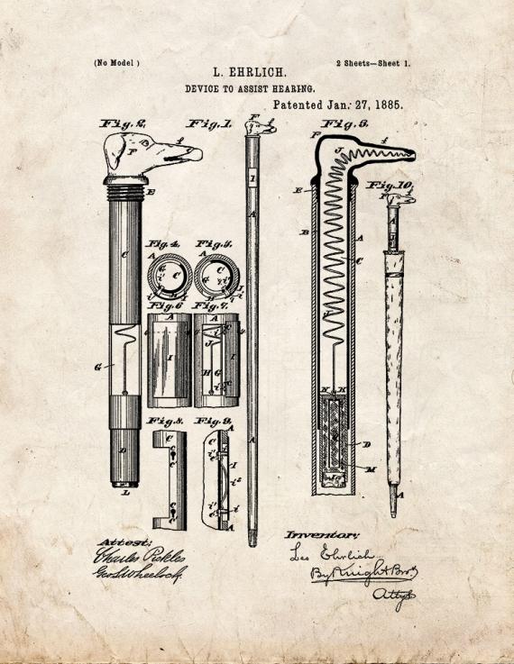 Device To Assist Hearing Patent Print