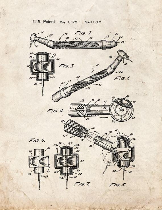 Disposable Dental Drill Assembly Patent Print