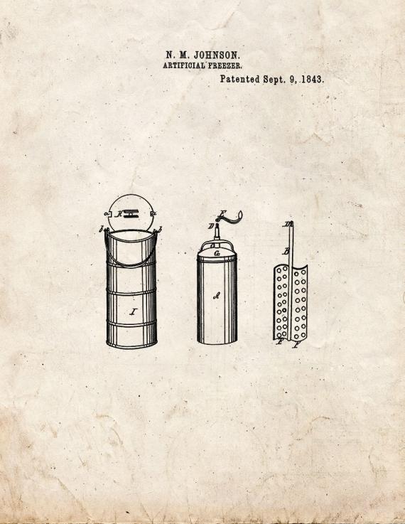 Artificial Freezer Patent Print