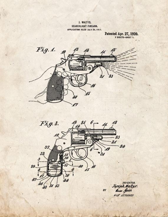 Searchlight-firearm Patent Print