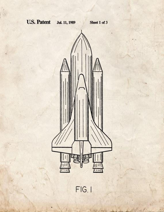 Space Shuttle Patent Print