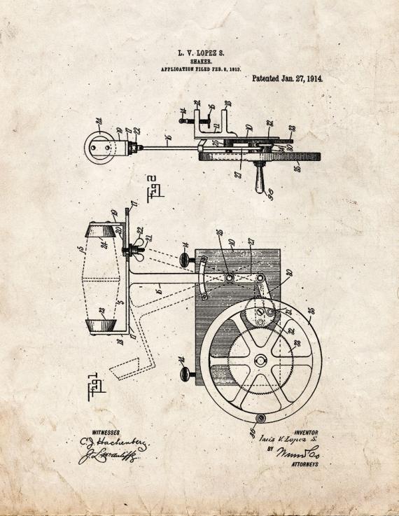 Shaker Patent Print