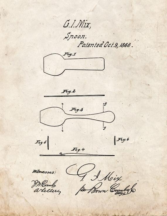 Spoon Patent Print