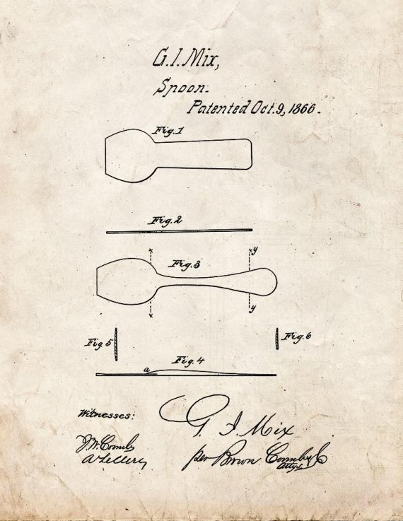 Spoon Patent Print