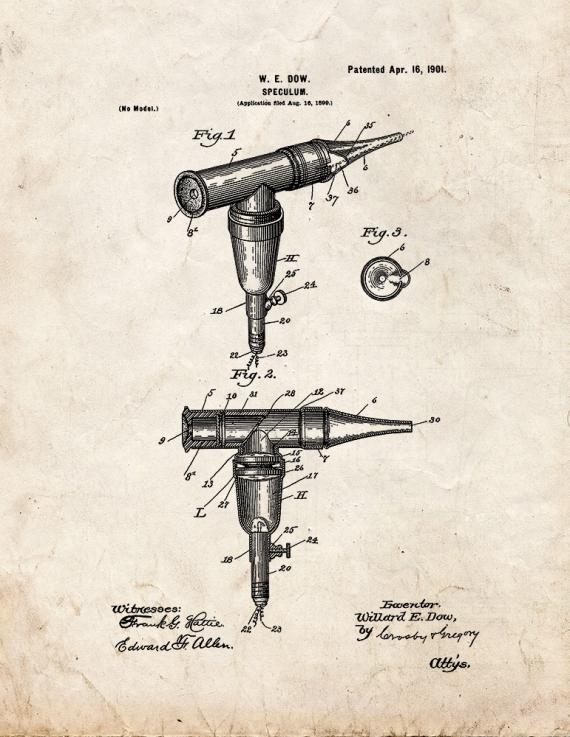 Doctor's Speculum Patent Print