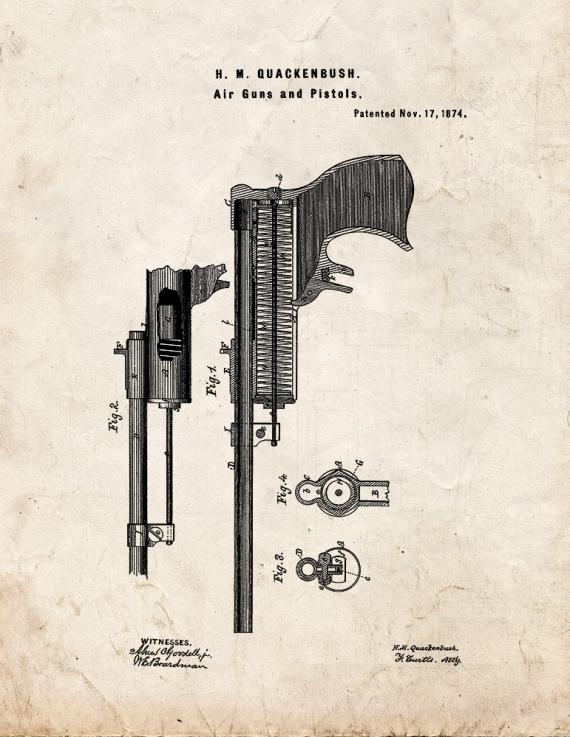 Air Guns And Pistols Patent Print