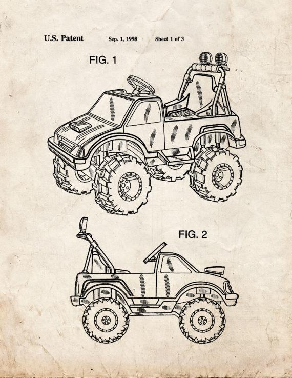 Children's Ride-On Toy Vehicle Patent Print