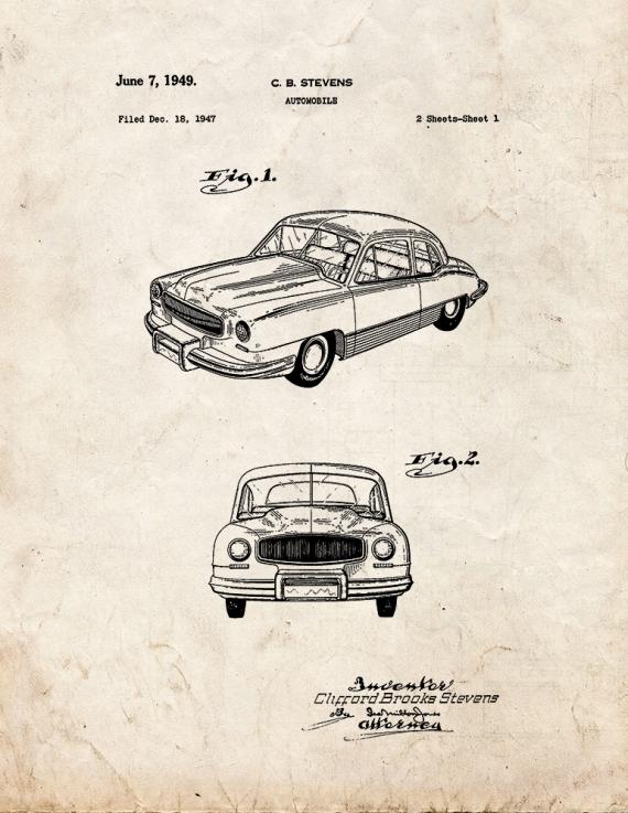 Automobile Patent Print