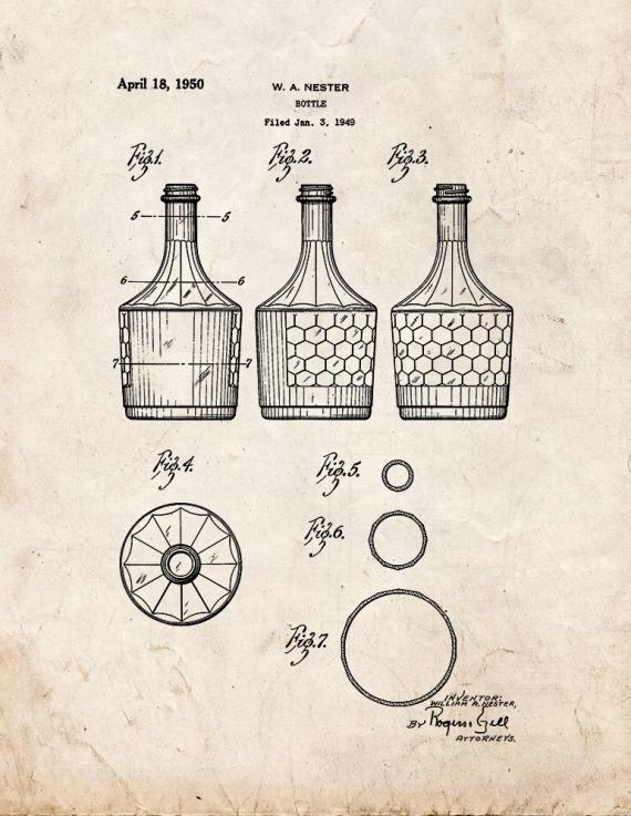 Bottle Patent Print