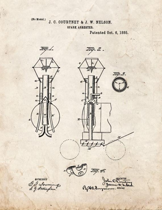 Spark Arrester Patent Print
