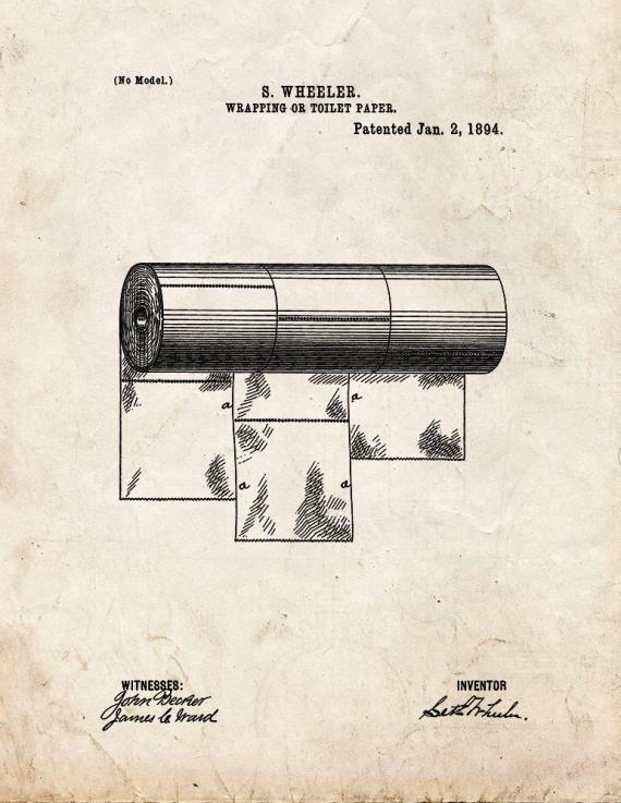 Toilet Paper Patent Print