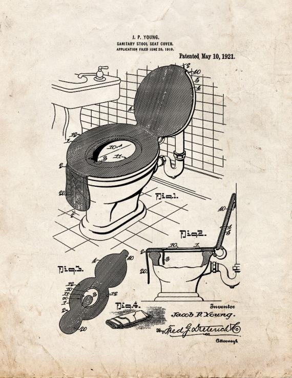 Sanitary Stool-seat Cover Patent Print
