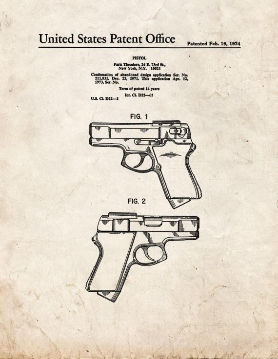 Pistol Patent Print