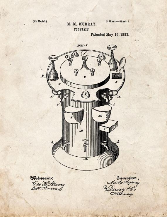 Fountain Patent Print