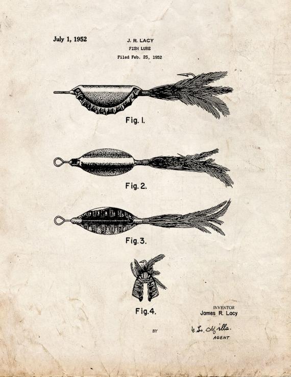Fish Lure Patent Print