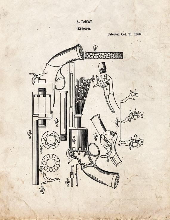 Revolver Patent Print