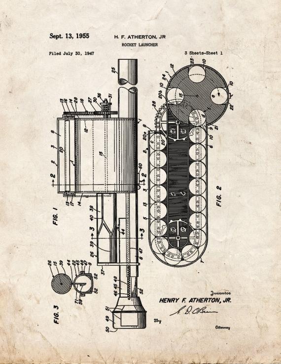 Rocket Launcher Patent Print